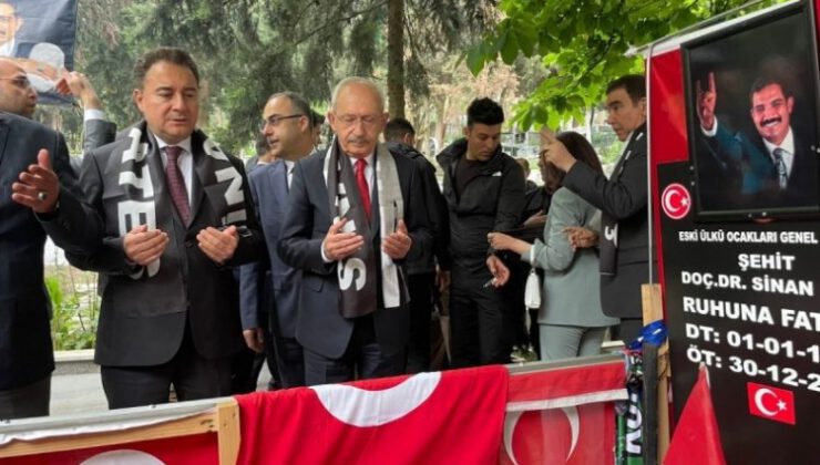 Kılıçdaroğlu Sinan Ateş’in mezarını ziyaret etti