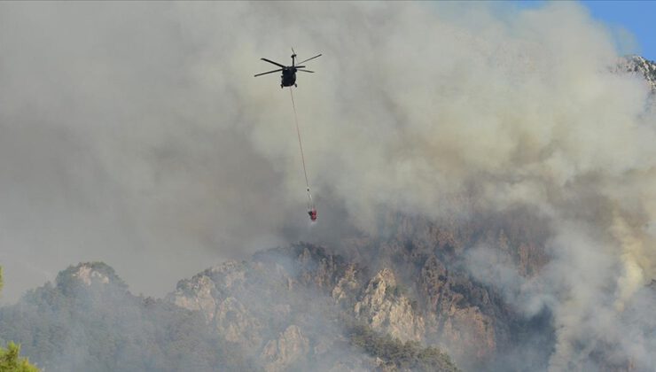 Kemer’deki yangın devam ediyor