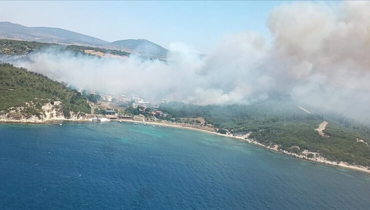 İzmir’de orman yangını tahliyeler başladı