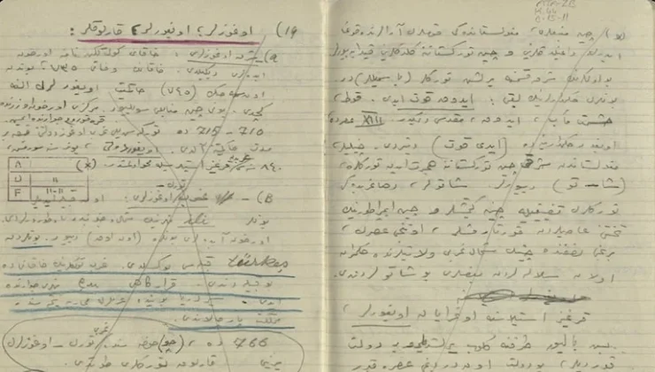 Atatürk’ün ilk kez göreceğiniz el yazısı notları