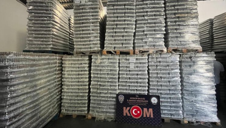 Cumhuriyet tarihinin en büyük kaçak içki operasyonu