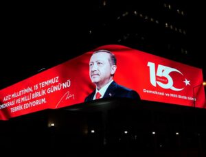Cumhurbaşkanı Erdoğan’ın mesajı dijital ekranda