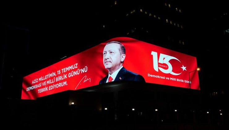 Cumhurbaşkanı Erdoğan’ın mesajı dijital ekranda