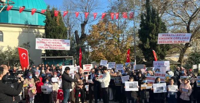 Karacabey Muratlı’da köylülerden çöplük eylemi