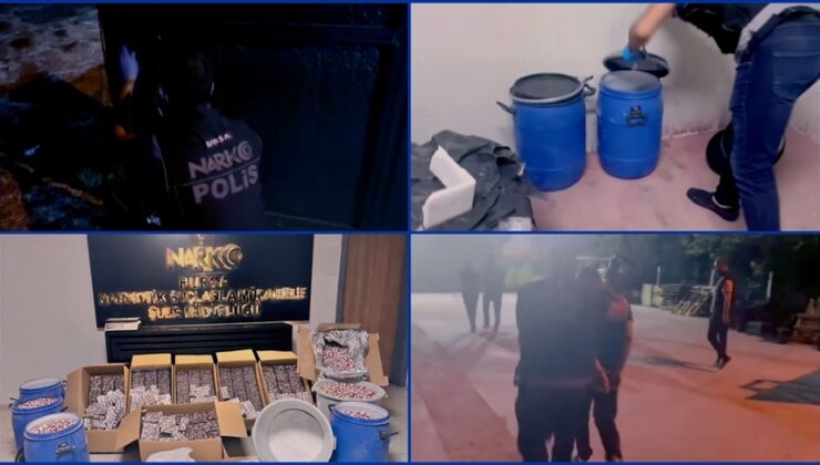 Bursa’da  300 bin uyuşturucu hap ele geçirildi