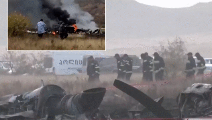 Uçağın enkazından ilk görüntü