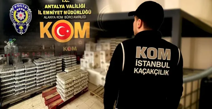 Tüm yurtta alkollü içki kaçakçılığı ve sahteciliğine operasyon