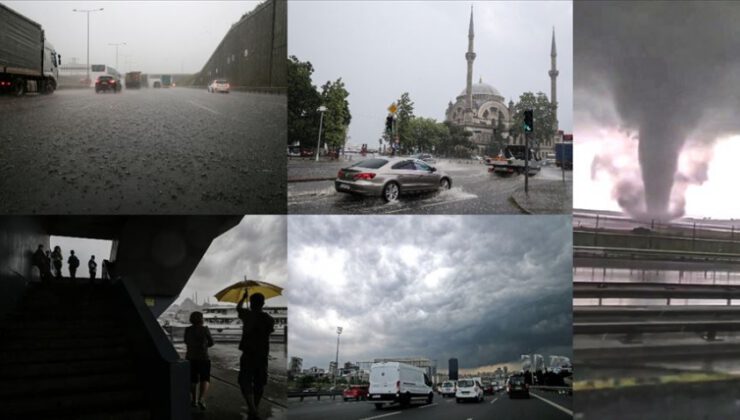 İstanbul’da sağanak, hortum ve sel meydana geldi