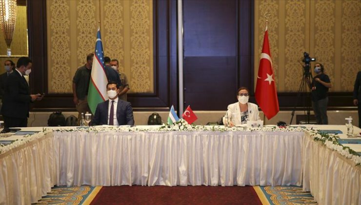 Ticaret Bakanı Pekcan Özbekistanlı yetkililerle bir araya geldi:
